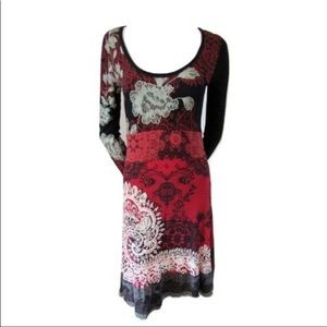Desigual Lace Print Dress Size Small